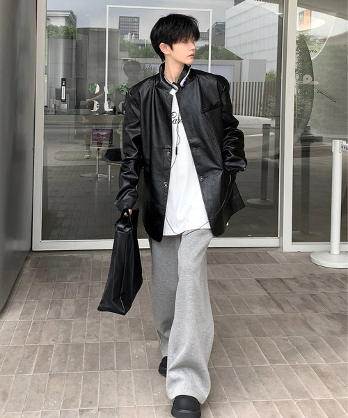 「neos」 テーラードジャケット X-LARGE ブラック メンズ_画像3