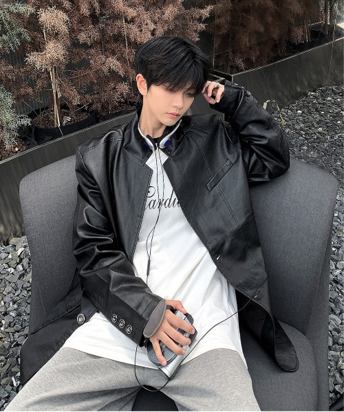 「neos」 テーラードジャケット X-LARGE ブラック メンズ_画像4