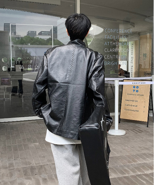 「neos」 テーラードジャケット X-LARGE ブラック メンズ_画像5