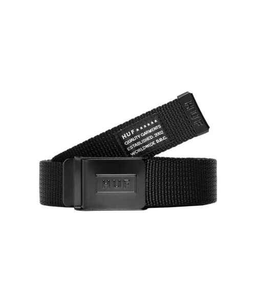 huf ブラック レザーベルト HUF（ハフ） ベルト MILITARY BELT メンズ レディース : ZOZOTOWN