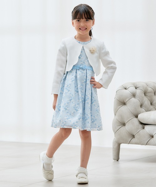 ドレス 発表会 卒園式 入学式 「110-130」「セレモニー/オケージョン/結婚式」フラワー刺繍セレモニーワンピース キッズ 子供服 | a.v.v | 10