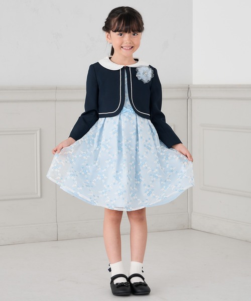 ドレス 発表会 卒園式 入学式 「110-130」「セレモニー/オケージョン/結婚式」フラワー刺繍セレモニーワンピース キッズ 子供服 | a.v.v | 22