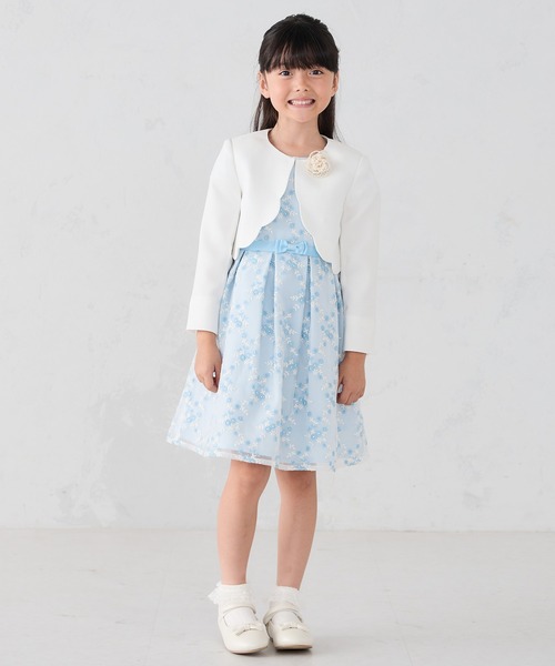 ドレス 発表会 卒園式 入学式 「110-130」「セレモニー/オケージョン/結婚式」フラワー刺繍セレモニーワンピース キッズ 子供服 | a.v.v | 13