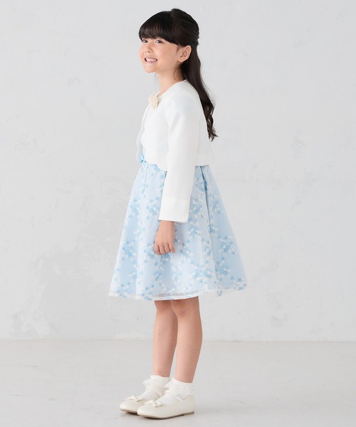 ドレス 発表会 卒園式 入学式 「110-130」「セレモニー/オケージョン/結婚式」フラワー刺繍セレモニーワンピース キッズ 子供服 | a.v.v | 14