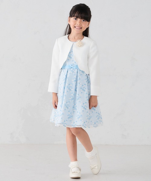 ドレス 発表会 卒園式 入学式 「110-130」「セレモニー/オケージョン/結婚式」フラワー刺繍セレモニーワンピース キッズ 子供服 | a.v.v | 16
