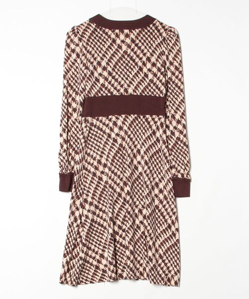 「DIANE von FURSTENBERG」 長袖ワンピース 6 ブラウン レディース_画像2