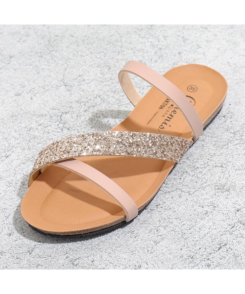 「PLAKTON」 フラットサンダル M ピンク レディース_画像7