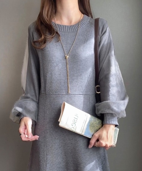 「FILLOU」 ニットワンピース MEDIUM ブラック レディース_画像6