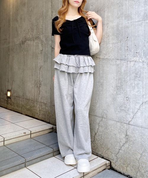 INGNI（イング） スウェットパンツ ジャージ 「WEB限定」フリル