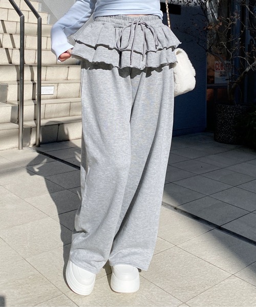INGNI（イング） スウェットパンツ ジャージ 「WEB限定」フリル