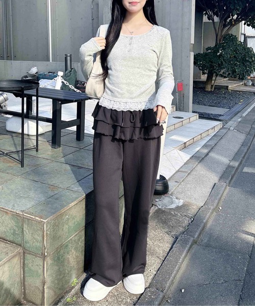 INGNI（イング） スウェットパンツ ジャージ 「WEB限定」フリル