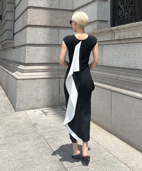 「JENNE」 ノースリーブワンピース LARGE ターコイズブルー レディースの画像