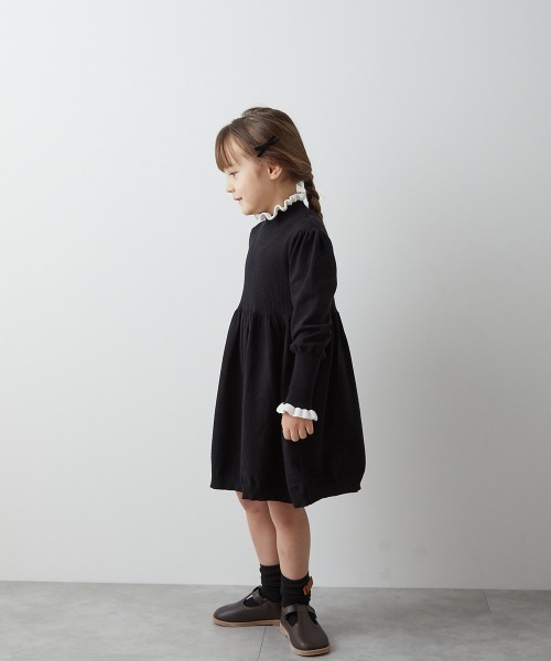 「riziere」 「KIDS」ニットワンピース 150 ライトグレー キッズ_画像4