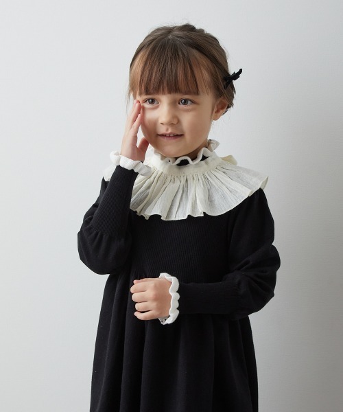 「riziere」 「KIDS」ニットワンピース 150 ライトグレー キッズ_画像8