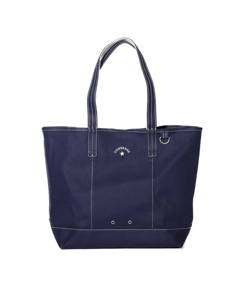 A VACATION　VAST　トートバッグ　キャンバス　M ロゴ入　ネイビー A VACATIONVASTトートバッグキャンバスM ロゴ入ネイビー