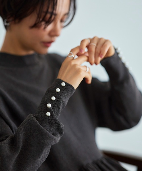 「RUIRUE BOUTIQUE」 ニットワンピース L ブラック レディース_画像5