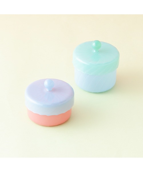 Francfranc（フランフラン） 収納 ガラス 小物入れ バイカラー S
