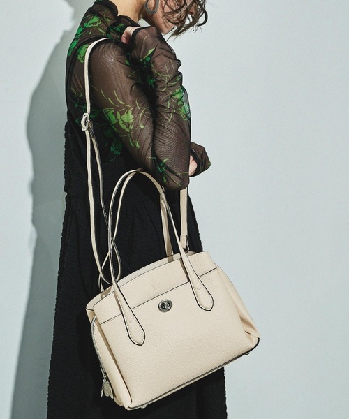 「D.KELLY」 2WAYバッグ ONE SIZE ベージュ レディース_画像4