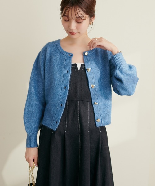 「natural couture」 ニットカーディガン FREE ベージュ レディース_画像3