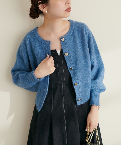 「natural couture」 ニットカーディガン FREE ベージュ レディース_画像4