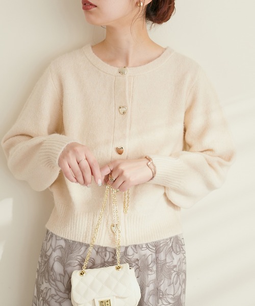 「natural couture」 ニットカーディガン FREE ベージュ レディース_画像6