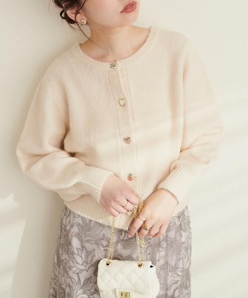 「natural couture」 ニットカーディガン FREE ベージュ レディース_画像8