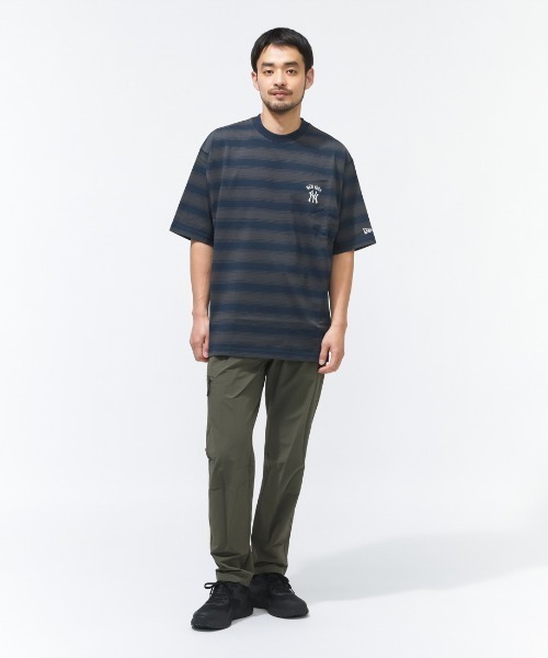 NEW ERA（ニューエラ） tシャツ SS OS BORDER TEE NEYYAN NVY メンズ