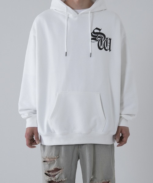 「SIDEWAY STANCE」 プルオーバーパーカー LARGE ブラック メンズ_画像8