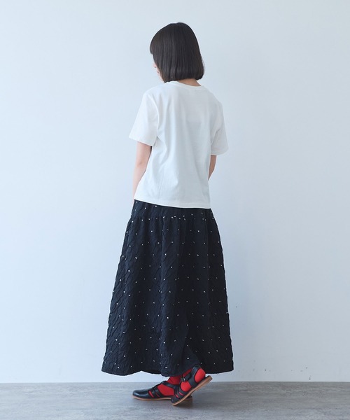 bulle de savon（ビュルデサボン） ロング スカート くしゅくしゅdot