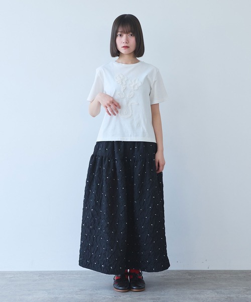 bulle de savon（ビュルデサボン） ロング スカート くしゅくしゅdot