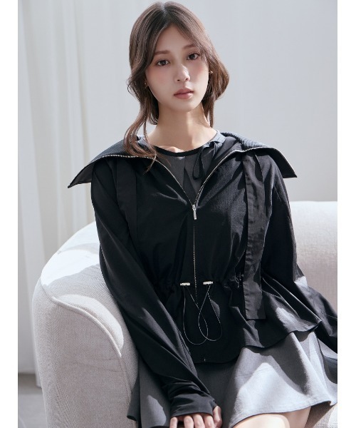 新作新品♥️SNIDEL サンバイザー付きUVカットパーカー 本日より予約受付中✨ 【WEB限定】 サンバイザー付きUVカットパーカー