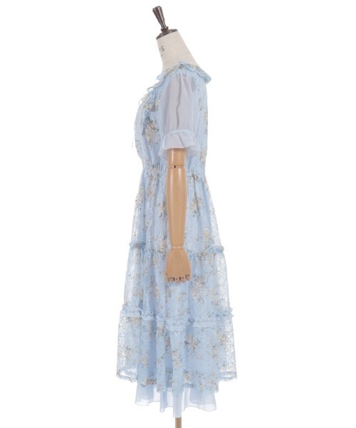 axes femme（アクシーズ ファム） ワンピース レース×ブーケティアード
