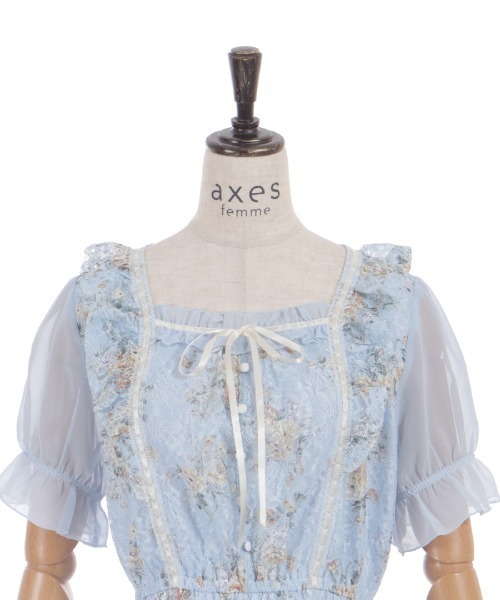 axes femme（アクシーズ ファム） ワンピース レース×ブーケティアード