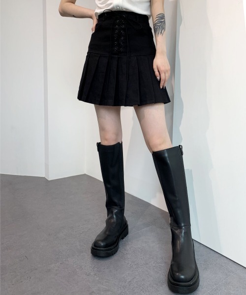「by muni:r」 ミニスカート MEDIUM ブラック レディース_画像3