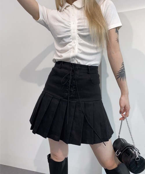 「by muni:r」 ミニスカート MEDIUM ブラック レディース_画像5