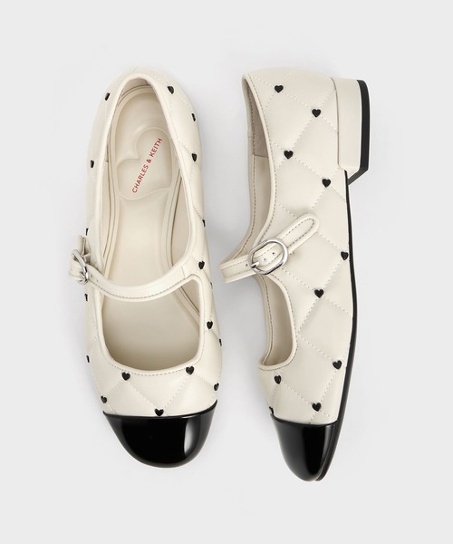 「CHARLES & KEITH」 パンプス 23.5cm オフホワイト レディース_画像4