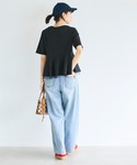 tシャツ 接触冷感チュールレイヤードフレアトッ...の詳細画像4