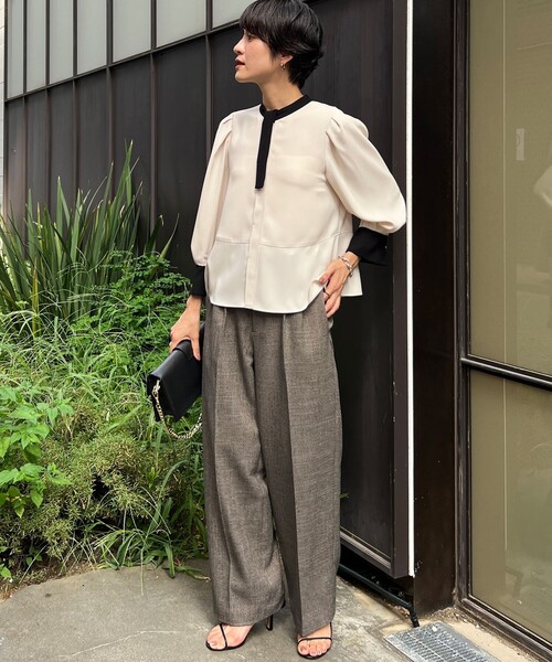 「NOLLEY'S」 7分袖ブラウス 38 ネイビー レディース_画像3