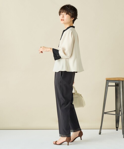 「NOLLEY'S」 7分袖ブラウス 38 ネイビー レディース_画像6