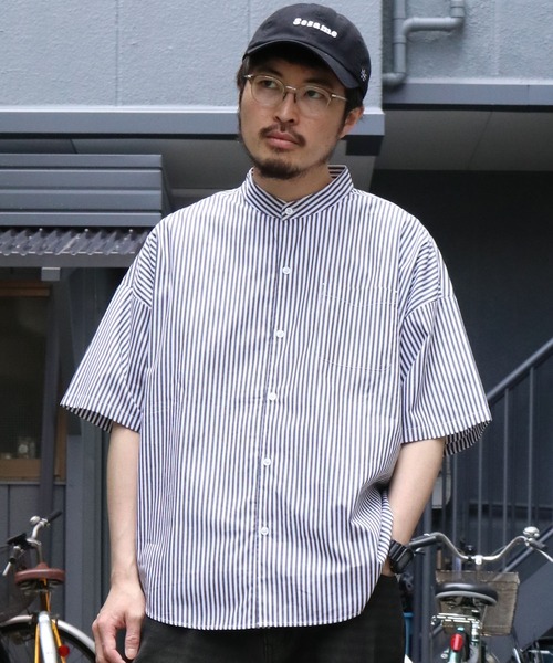 「Starting Over」 「HALHAM」半袖シャツ L ホワイト メンズ_画像9