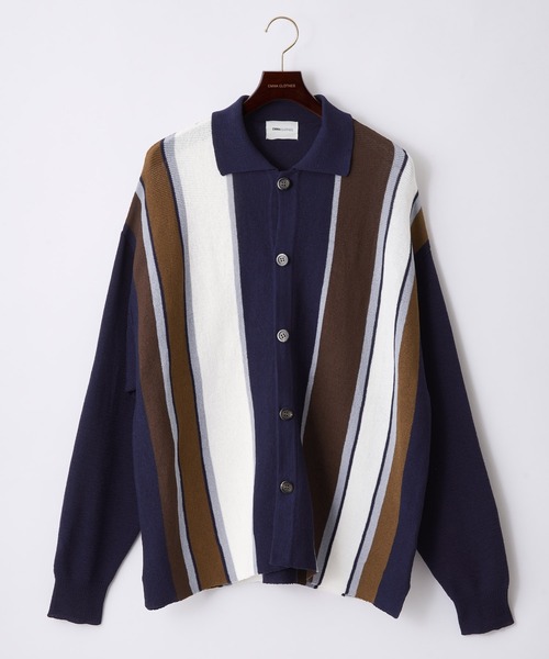 「EMMA CLOTHES」 ニットカーディガン M ベージュ メンズ_画像6