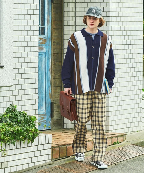 「EMMA CLOTHES」 ニットカーディガン M ベージュ メンズ_画像9