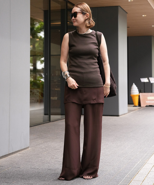 パンツ 「BY SLOAN/バイ スローン」Georgette Combination Trouser レディースの画像
