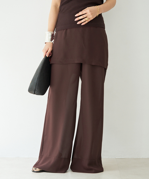 パンツ 「BY SLOAN/バイ スローン」Georgette Combination Trouser レディースの画像