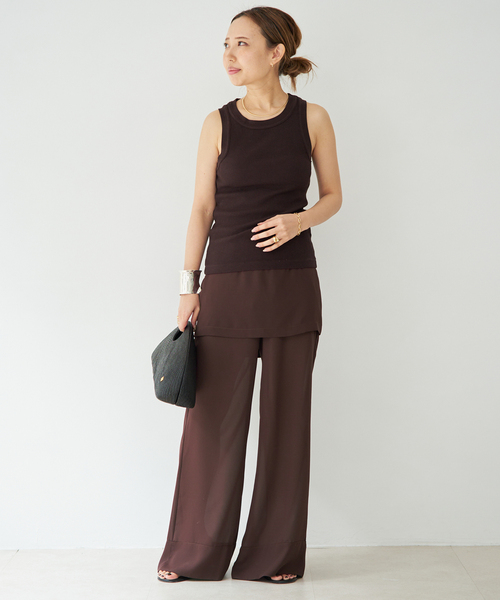 パンツ 「BY SLOAN/バイ スローン」Georgette Combination Trouser レディースの画像