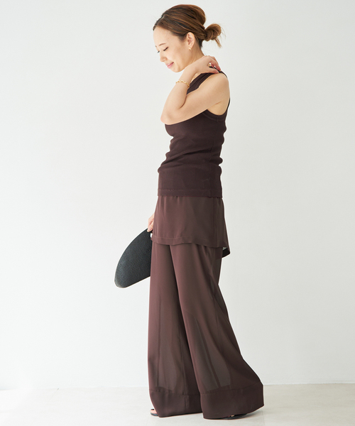 パンツ 「BY SLOAN/バイ スローン」Georgette Combination Trouser レディースの画像