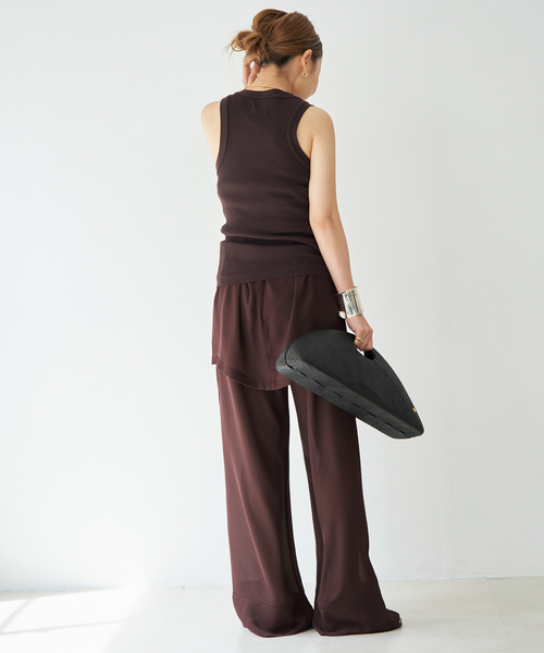 パンツ 「BY SLOAN/バイ スローン」Georgette Combination Trouser レディースの画像