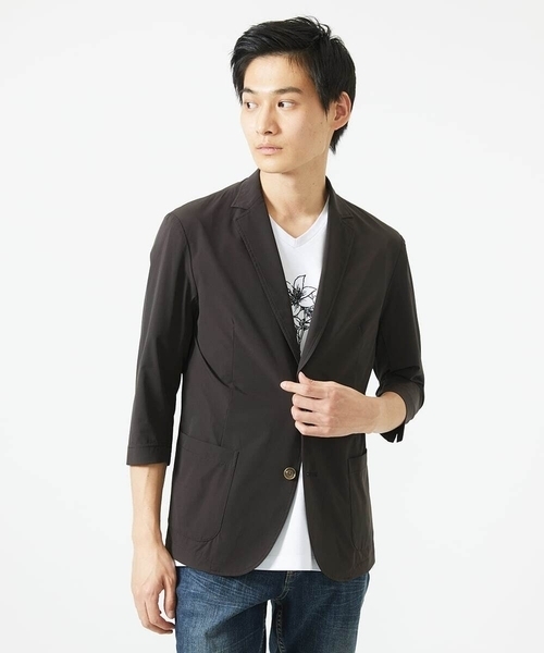 「MK MICHEL KLEIN HOMME 」 テーラードジャケット 46 ブラック メンズ_画像5