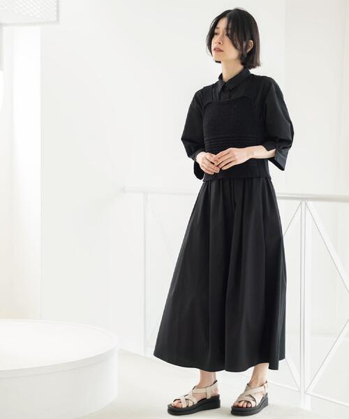「OPAQUE.CLIP」 シャツワンピース 38 ブルー レディース_画像2