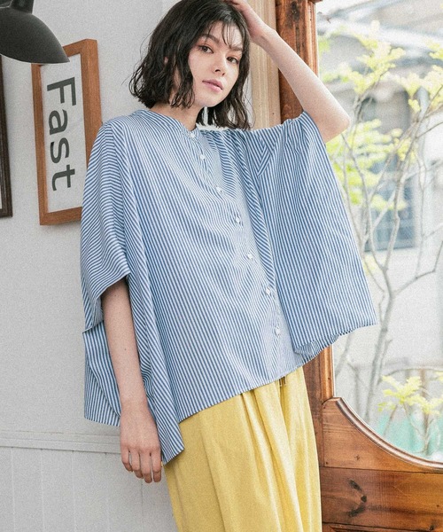［新品］niko and... be with MABU チュニック　ブラック niko and…（ニコアンド） 7分袖チュニック LONG ピンク レディース